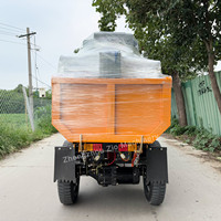 Mini Camión Volquete de 60V y 2500kg para Operaciones de Construcción y Minería, Motor Eléctrico de Tres Ruedas, Caja de Cambios, Rodamientos