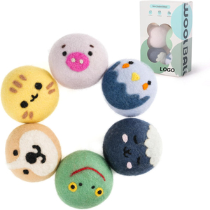 Boules de séchage en laine XL 100% laine de Nouvelle-Zélande, adoucissant naturel pour tissus, réutilisables, antistatiques, réduisent les plis, vente en gros, logo personnalisé - Product Image 1