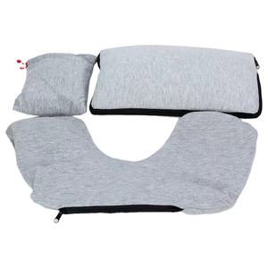 Juego de dormir de viaje inflable 3 en 1 cómodo de la mejor calidad, Kit de viaje en avión para aerolínea y Camping - Product Image 2