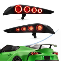 Feux arrière LED Nafu Auto Clear à anneau circulaire avec clignotants séquentiels, compatibles avec Toyota Supra 2021 et modèles ultérieurs, lampe arrière modifiée