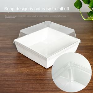 Caja de Papel Kraft Cuadrada Mini Desechable para Alimentos, Donas, con Ventana, Acabado Mate, Grabado, Logotipo/Diseño Gráfico Personalizado, para Pasteles - Product Image 3