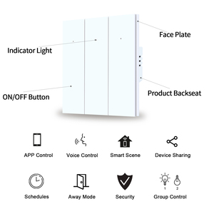 Bingoelec Chất lượng cao <span class=keywords><strong>3</strong></span> Gang 1 cách 16A điều khiển từ xa thiết bị chuyển mạch Wifi tường chuyển đổi với nhà - Product Image 6