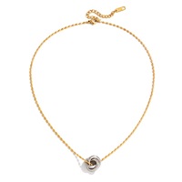 Collier chaîne à maillons délicats Fenny plaqué or 18 carats, étanche et inaltérable, classique, polyvalent, en acier inoxydable, idéal pour les fêtes