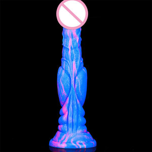 <span class=keywords><strong>Dildo</strong></span> de Silicone Líquido Sem Ovos, Colorido, em Formato de Animal, com Características Realistas de Pênis e Ânus para Masturbação Sexual - Product Image 4
