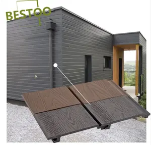 Fabriek Directe Verkoop Outdoor Brandwerende Wpc Muur Bekleed Buiten Decoratieve Wpc Wandpaneel Bekleding