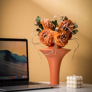 <span class=keywords><strong>Vaso</strong></span> in Ceramica Moderno Stile Crema Francese Ecologico Decorazione per Soggiorno e Tavolo <span class=keywords><strong>da</strong></span> Pranzo Lusso Leggero Regalo di Natale - Product Image 4