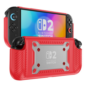 Venta al por mayor a prueba de golpes TPU PC juego caso para <span class=keywords><strong>Nintendo</strong></span> <span class=keywords><strong>Switch</strong></span> 2 <span class=keywords><strong>funda</strong></span> <span class=keywords><strong>protectora</strong></span> anticaída y antideslizante contraportada - Product Image 1