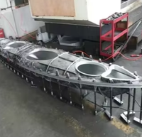 Machine de rotomoulage pour la fabrication de kayaks, machine de moulage par rotation, fabricant de moules pour bateaux