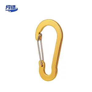 Bunte flache benutzerdefiniertes Logo CC5 D-Form Draht Tor Carabiner Schlüsselanhänger Carabiner Haken Federschneider mit laser-Gravur Logo