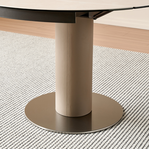 غرفة طعام حديثة فاخرة بطراز بسيط مع صفيحة صخرية صناعية سميكة طقم زين بسطح طاولة - Product Image 5