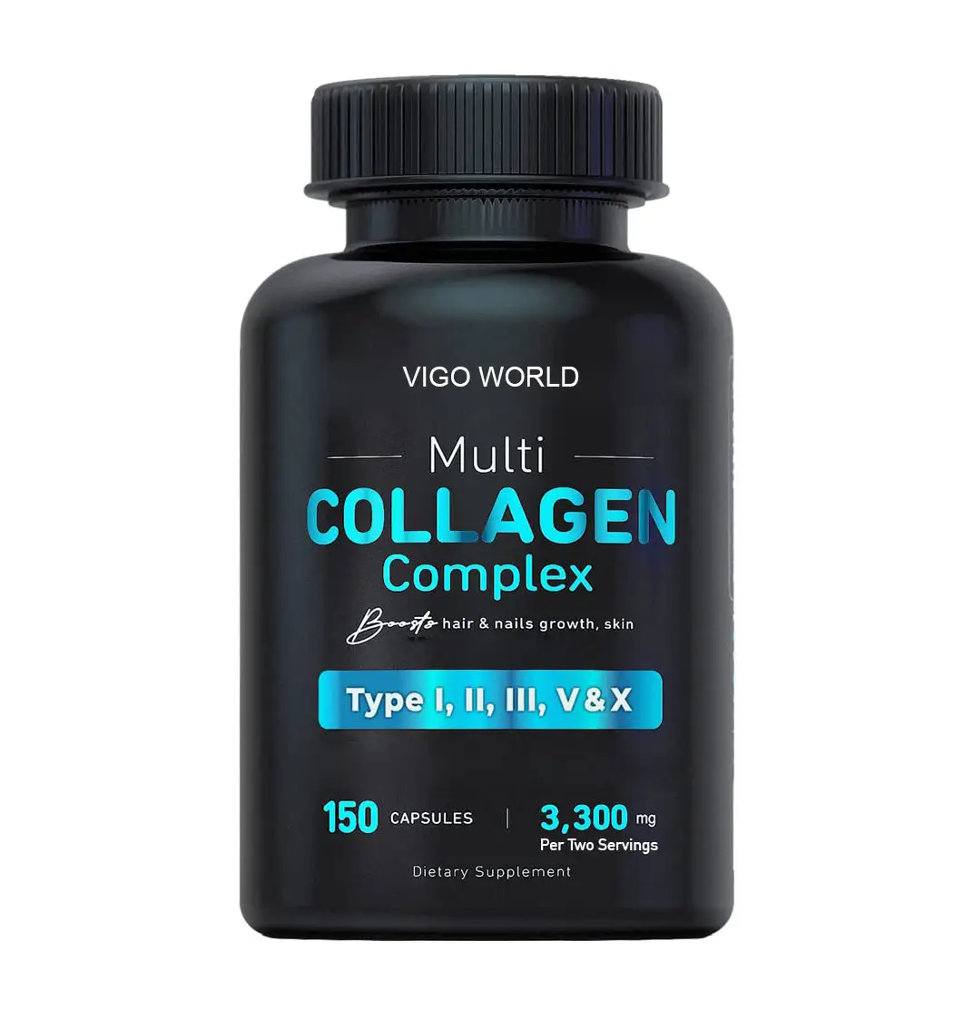 Multi Collageen Complex Supplement Capsules Ondersteuning Hair & Nail Groei En Bone & Joint & Skin Gezondheid Voor Mannen & vrouwen