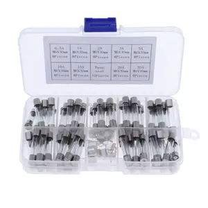 Factory Directly Provide fuse block 120pcs glass fuse kit 5x20 6x30mm 0.5A-30A fuse box packaging