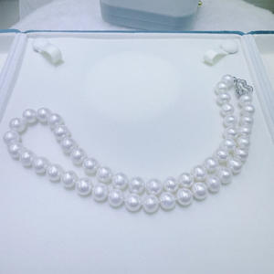 Collier de perles d'eau douce Zhuji, 8-9 mm, rond, presque sans défaut, luxe léger, accessoires en argent pur, cadeau pour la fête des mères - Product Image 4