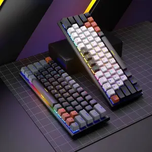 Professional Nice 64 Keys Wired Keyboard 60 Percent RGB Backlit Mechanical Gaming Keyboard