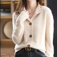 Cardigan décontracté en acrylique tricoté pour femme, col en V, motif dessin animé, anti-plis, manches longues, nouvelle collection automne-hiver 2025, polyvalent