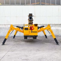 Grúa Araña de 3, 5 y 8 Toneladas con Pluma Telescópica, Mini Grúa Araña para Techos
