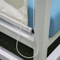 Lit de jardin en aluminium blanc pour hôtel