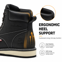 Bottes de sécurité pour hommes, chaussures de sécurité en caoutchouc EVA avec construction Goodyear, confortables, antidérapantes, anti-perforation, imperméables, pour le travail en extérieur