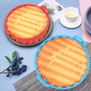 Moule à gâteau rond en silicone pour friteuse à air personnalisée, moule à <span class=keywords><strong>charlotte</strong></span> écologique avec logo personnalisé pour la pâtisserie à domicile - Product Image 4