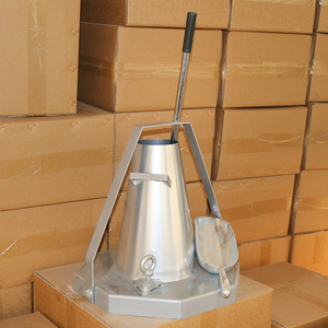 Professionelles Beton-Fließtisch-Set für Schlagkegelprüfungen, Metall-Schlagkegel mit Stampstab für Betonprüfungen - Product Image 6