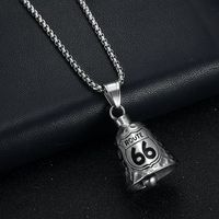 Bonne chance moto accessoires cloche acier inoxydable US or tour motard Gremlin gardien moto cloche pendentif collier