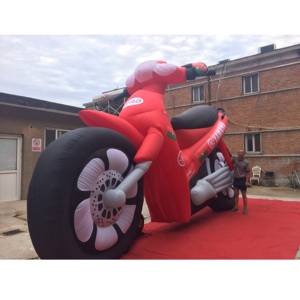 Hot Sale Customized PVC <b>Inflatable</b> Motorcycle Model Custom Cartoon 300 Custom <b>Inflatable</b> Motorcycle for Outdoor Play and - Product Image 3