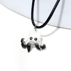 Ciondolo Charm con Specie <span class=keywords><strong>di</strong></span> Calamari e Polpi, Collana Carina del Gioco Cthulhu per Donne e Uomini, Gioiello con Catena a Maglie per Regalo - Product Image 2
