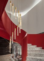Lustre d'escalier de tête de lampe multi de luxe lumières pendantes transparentes d'île de cuisine d'intense luminosité