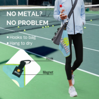 Clip magnétique pour serviette de pickleball en microfibre, portable, avec logo personnalisé, pour usage extérieur, pour hommes et femmes, accessoires tendance, cadeaux, pickleball