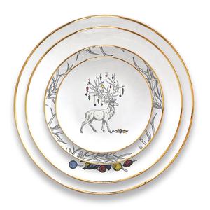 Juego de platos de cena de boda blanco de diseño personalizado elegante de estilo nórdico - Product Image 1