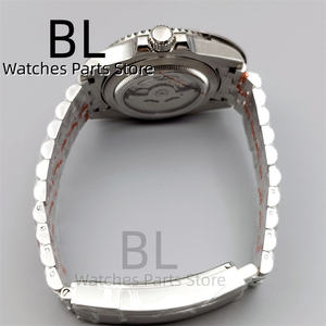 Montre BLIGER 40 mm NH34 GMT pour homme avec lunette en céramique noire et grise, verre saphir, aiguilles GMT vertes, texte GMT vert, <span class=keywords><strong>bracelet</strong></span> <span class=keywords><strong>Jubilee</strong></span> - Product Image 6