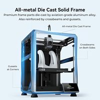 Impresora 3D K1 SE de Aluminio Negra para Niños y Principiantes, Completamente Ensamblada, con Nivelación Automática, Impresión de Alta Velocidad de 600 mm/s