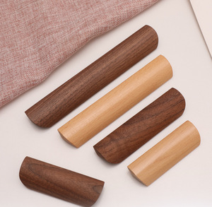 Ensemble de poignées et boutons de meubles en bois, design cylindrique minimaliste, pour tiroir, utilisation en cuisine, durable - Product Image 3