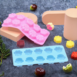Stampo in Silicone Xinguo 125 per Torte, Sapone 3D, Pudding, 10 Cavità a Forma di Zampa di Gatto, per Formaggio, Decorazione Torte, Candele, Resina, Senza BPA - Product Image 3