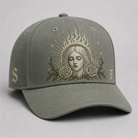 Cappellino da Baseball Personalizzato con Stampa Old English, 5 Pannelli, Visiera Curva, Stile Dad Hat, Streetwear West Coast, Vendita all'Ingrosso, MOQ Basso