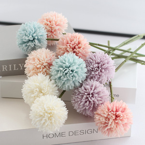 Flores Artificiales de Seda, Crisantemo <span class=keywords><strong>Ping</strong></span> Pong, Bola de Hierba de Diente de León para Decoración del Hogar, Bodas, Sala de Estar - Product Image 4