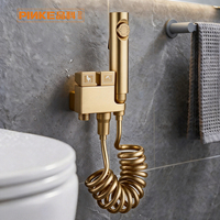 Ensemble de pulvérisateur de bidet mural moderne en laiton pour toilettes, installation facile, idéal pour hôtels et usage extérieur