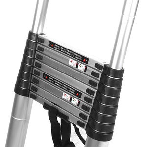 Échelle télescopique en aluminium peu encombrante, pliable, avec hauteur réglable pour projets de bricolage - Product Image 4