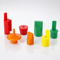 Capuchon de protection en silicone personnalisé pour raccord de tuyau fileté hexagonal, rond, conique, anti-poussière, multicolore