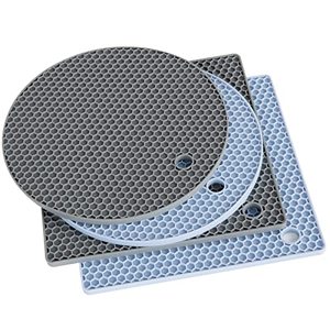 Tapis <span class=keywords><strong>de</strong></span> dessous <span class=keywords><strong>de</strong></span> plat <span class=keywords><strong>de</strong></span> four en silicone <span class=keywords><strong>de</strong></span> qualité alimentaire sans BPA maniques chaudes antidérapantes polyvalentes avec conception en nid d'abeille - Product Image 1