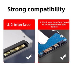 SFF8639คู่ U.2 NVME และ <span class=keywords><strong>SATA</strong></span> 2.5 "HDD ไปยัง PCIE4.0การ์ดแยก - Product Image 3