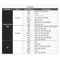 Laser à fibre K9 1 lentille de collimateur de mise au point en verre D30 concave convexe pour torches de soudage