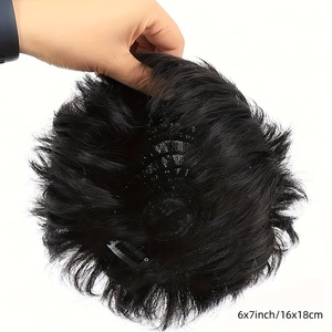 Tupé de Cabello Humano con Clip para Hombres con Cabello Fino, Estilo Empresarial Recto, Postizo Indetectable que Cubre Efectivamente el Cabello Gris - Product Image 4