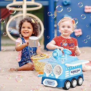 Vente chaude Automatique Savon Bulles Maker Souffleur Pour Enfants En Plein Air Jouet En Plastique Dessin Animé Voiture Enfants Machine À Bulles Avec Lumière - Product Image 3