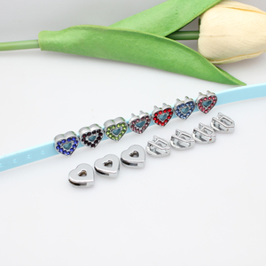 8 мм, цветные шармы со стразами - Product Image 1