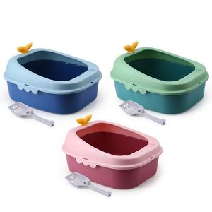 กระบะทรายแมวแบบเปิด ขนาดใหญ่ ควบคุมกลิ่น ทำความสะอาดง่าย สำหรับแมว - Product Image 5