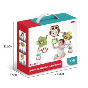 TOMMABO Jouet suspendu pour siège auto, <span class=keywords><strong>lit</strong></span> bébé et poussette, motif animal de dessin animé mignon, avec clochette - Product Image 4