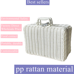 Tùy chỉnh màu sắc cổ điển trắng dệt lưu trữ giỏ cản trở dệt mây hộp cho món quà đóng gói - Product Image 2