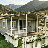 Maison modulaire en conteneur, maison pliable en conteneur, cabane préfabriquée en conteneur pour le camping et les stations balnéaires