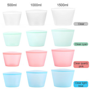 BPA free ziplock silicon bags for packing food silicone food storage bag silicone food bag